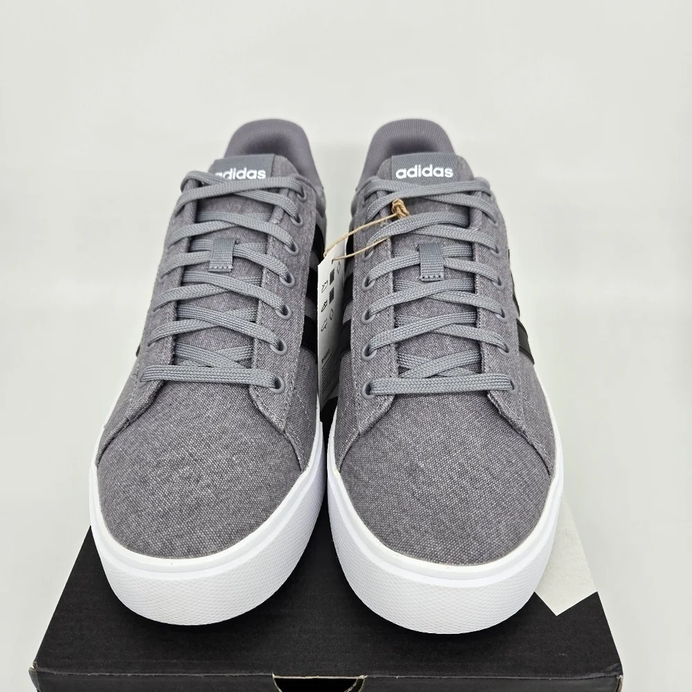 New adidas Daily 4.0 Grey Core Black Men's Shoes Size 9